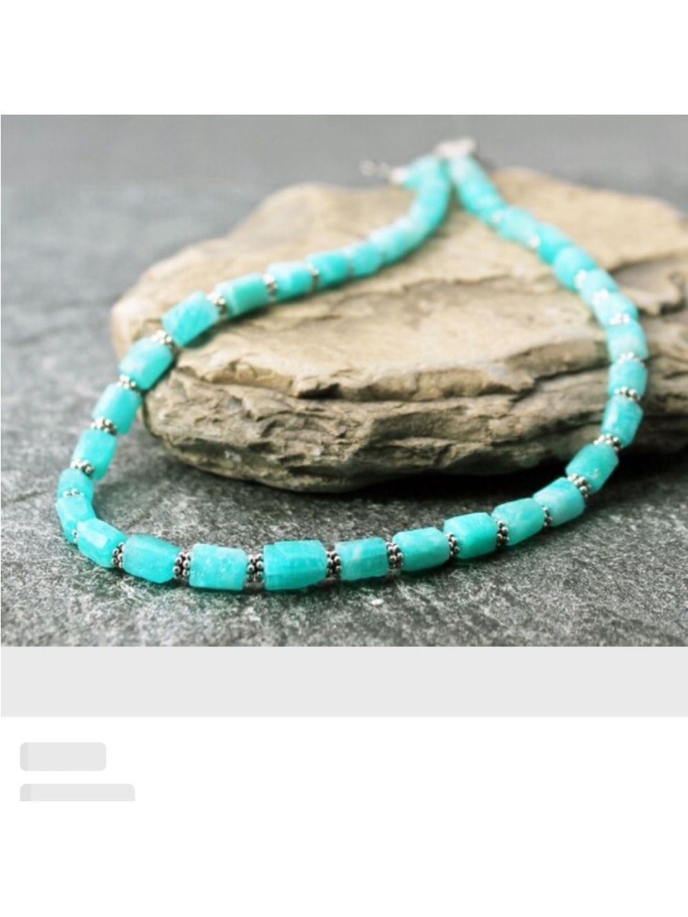 Blue Raw Amazonite Necklace
